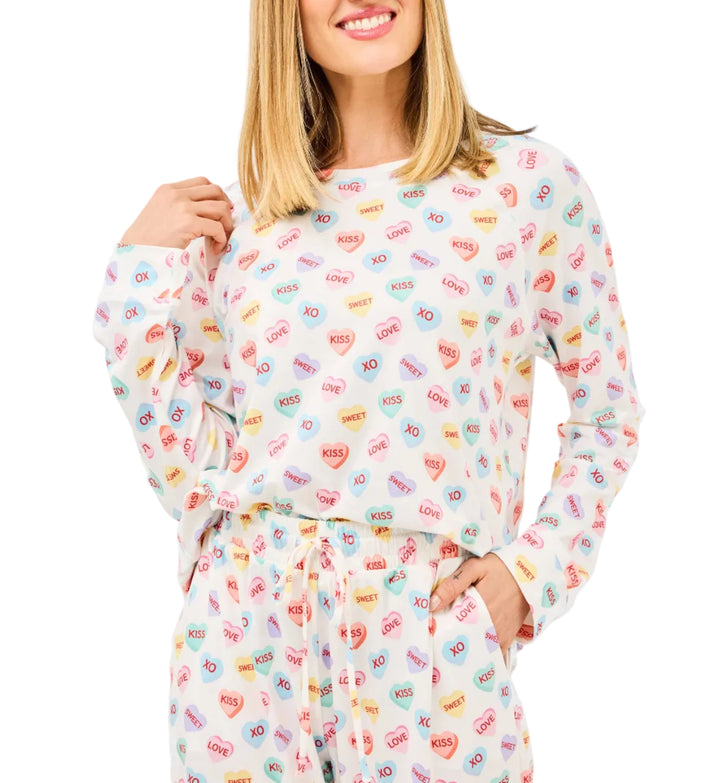 Candy Hearts Adult Pajama Pant Set