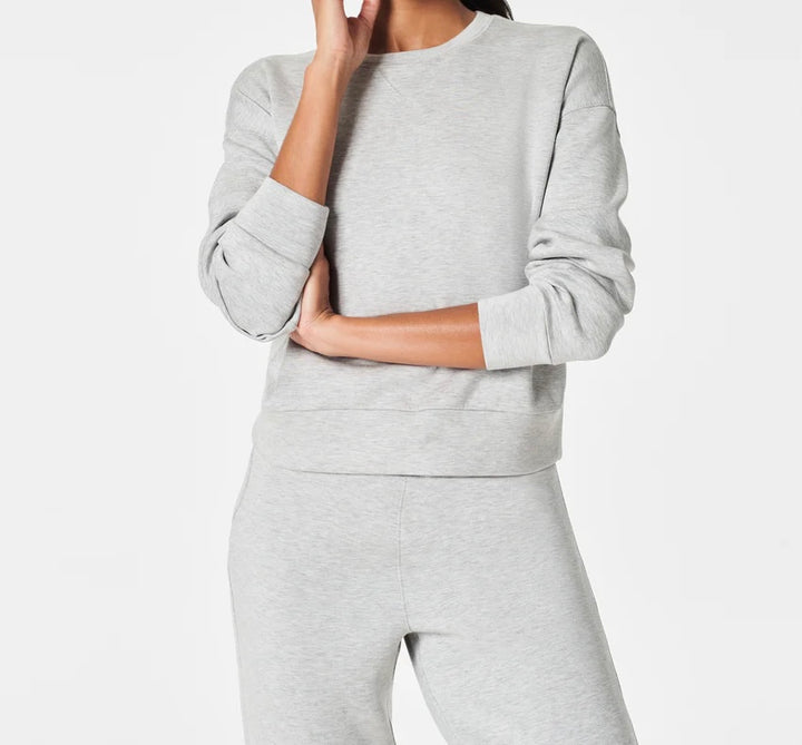 Air Essentials Crew in Light Grey Heather by Spanx