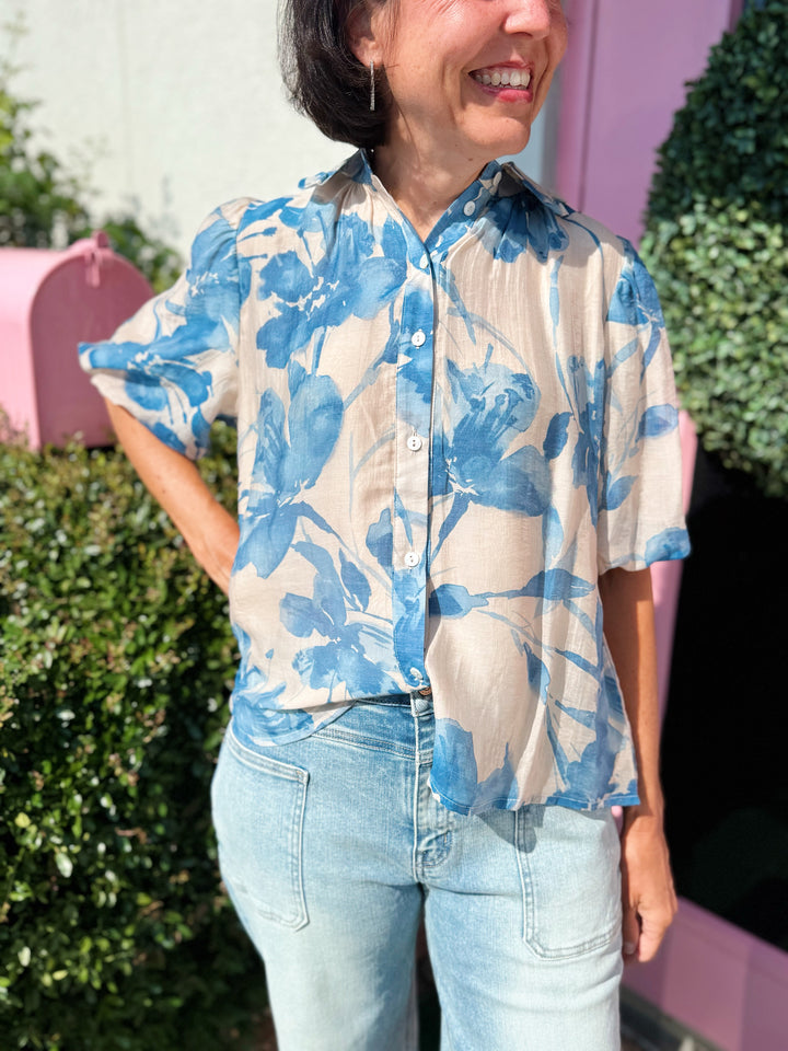 Tiffani Lantern Sleeve Top