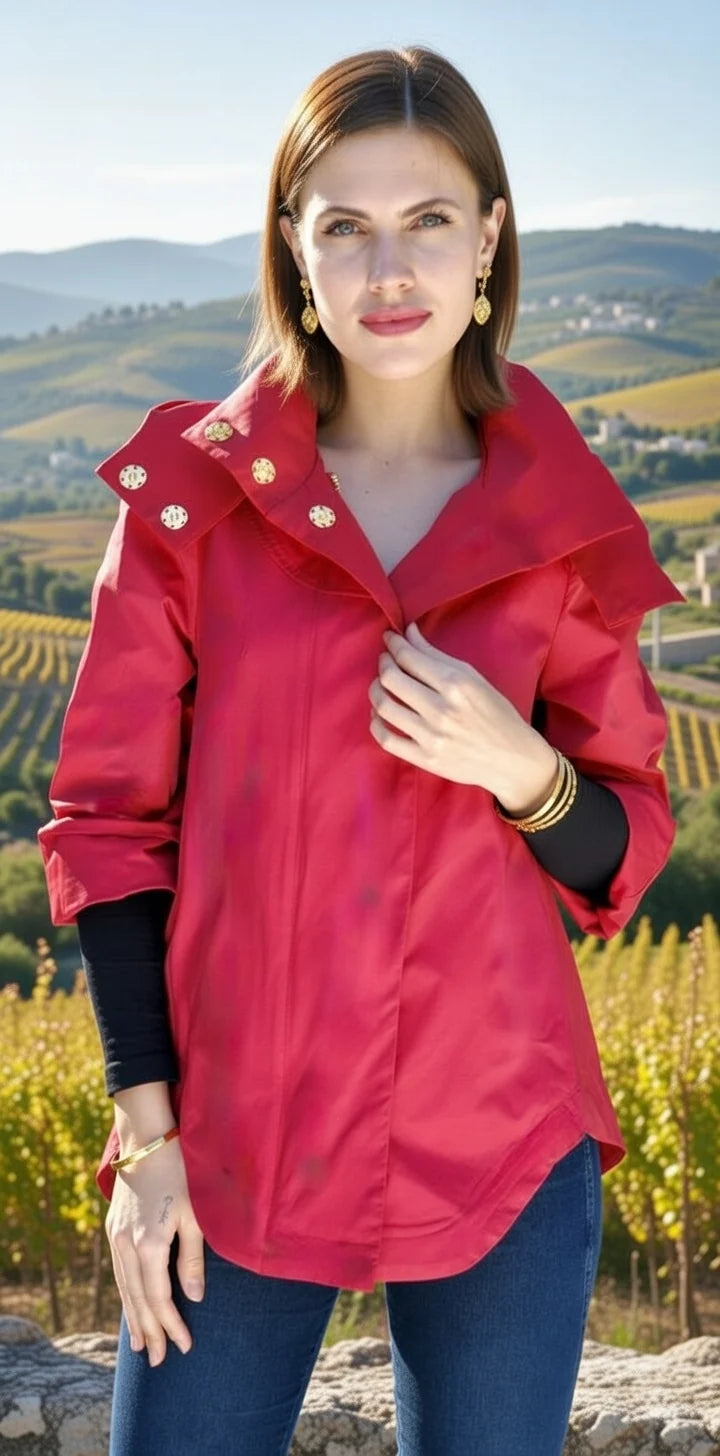 Nia Rain Jacket by Ciao Milano - Pickering Boxwood