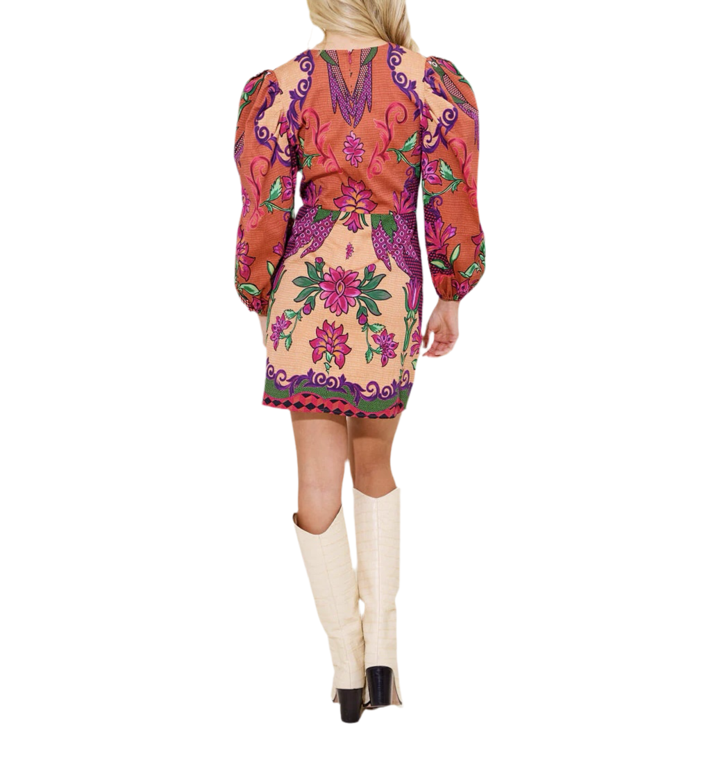 Bridgette Dress in Peacock Bloom by Alden Adair