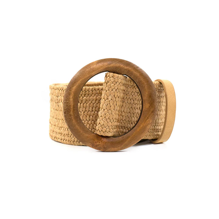 Elastic belt

Wood buckle 