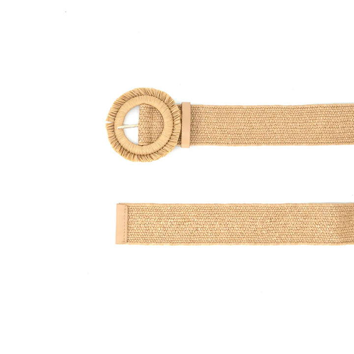 Elastic Straw Belt - Pickering Boxwood