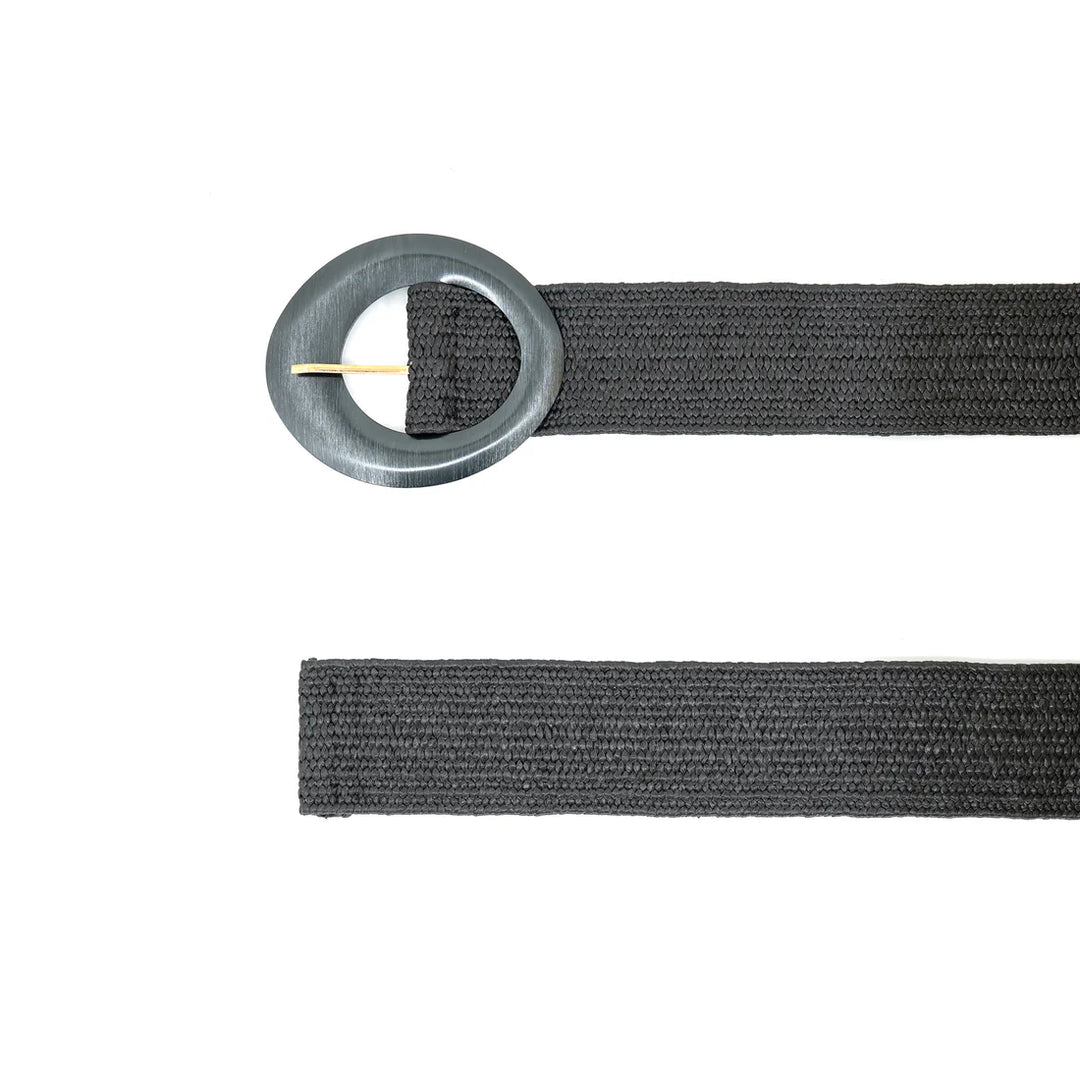 Belt with Oval Belt Buckle