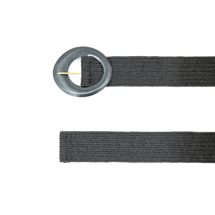 Belt with Oval Belt Buckle