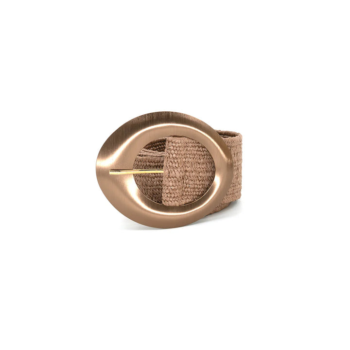 Belt with Oval Belt Buckle