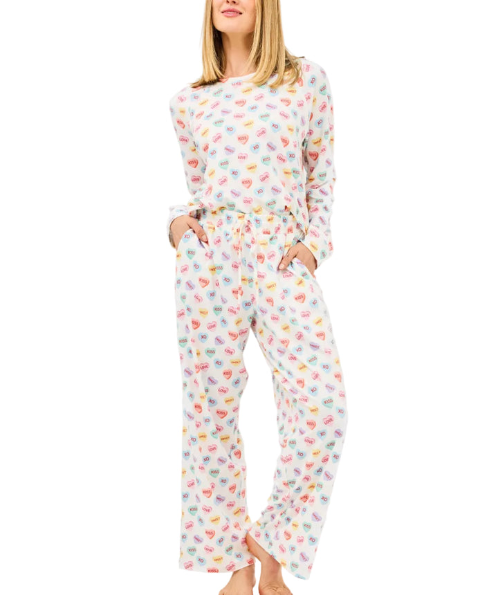 Candy Hearts Adult Pajama Pant Set