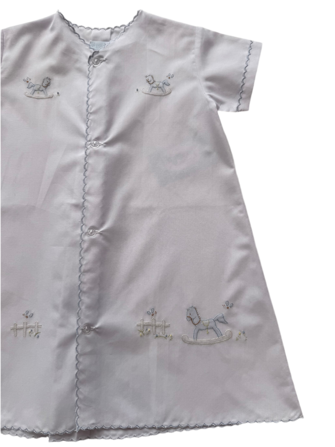 Short Sleeve Scalloped Cuff Daygown by Auraluz