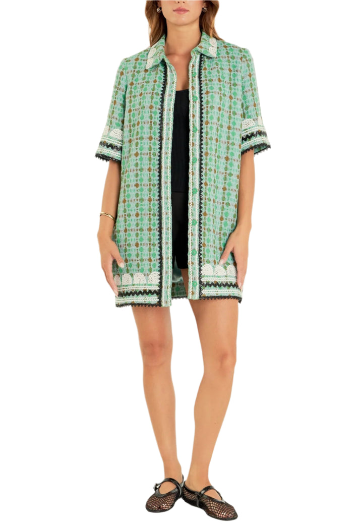 Boucle Shirt Dress