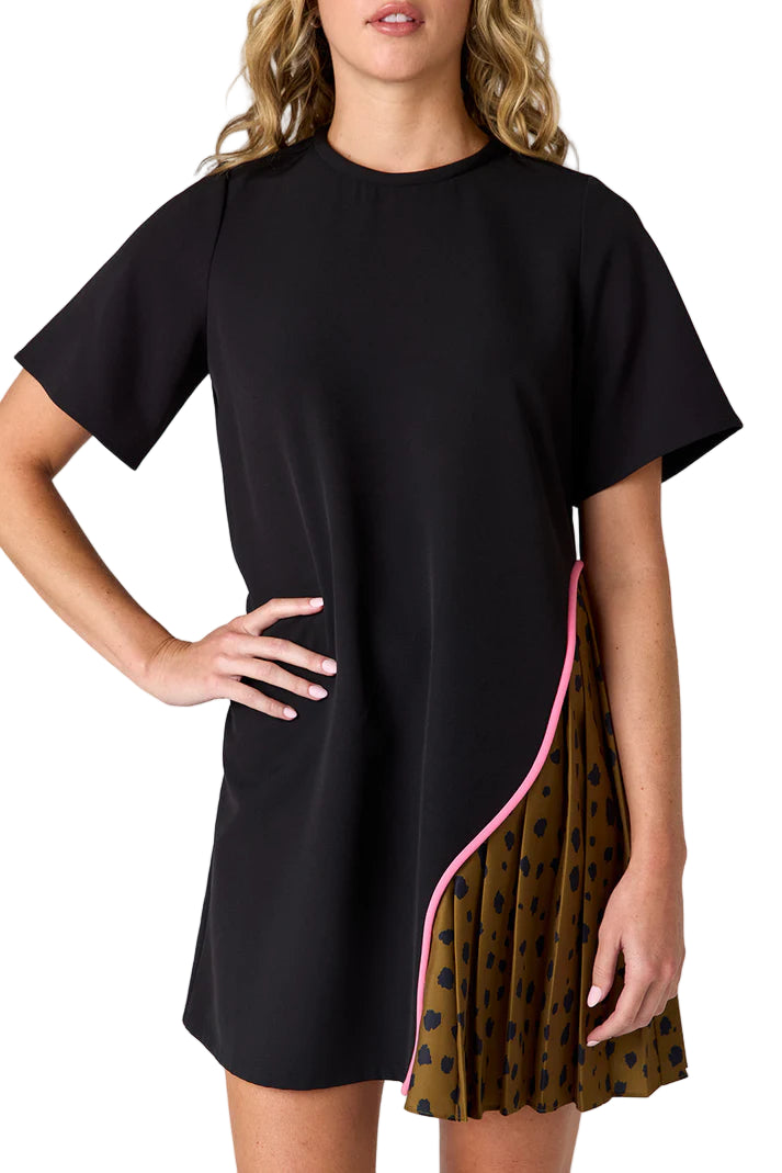 No holiday party is complete without the new Graham Dress! This chic shift silhouette features subtle bell sleeves and a pleated skirt for added flair. Style it with flats for an easy look or pair with tights and knee-high boots to turn heads all season long.

