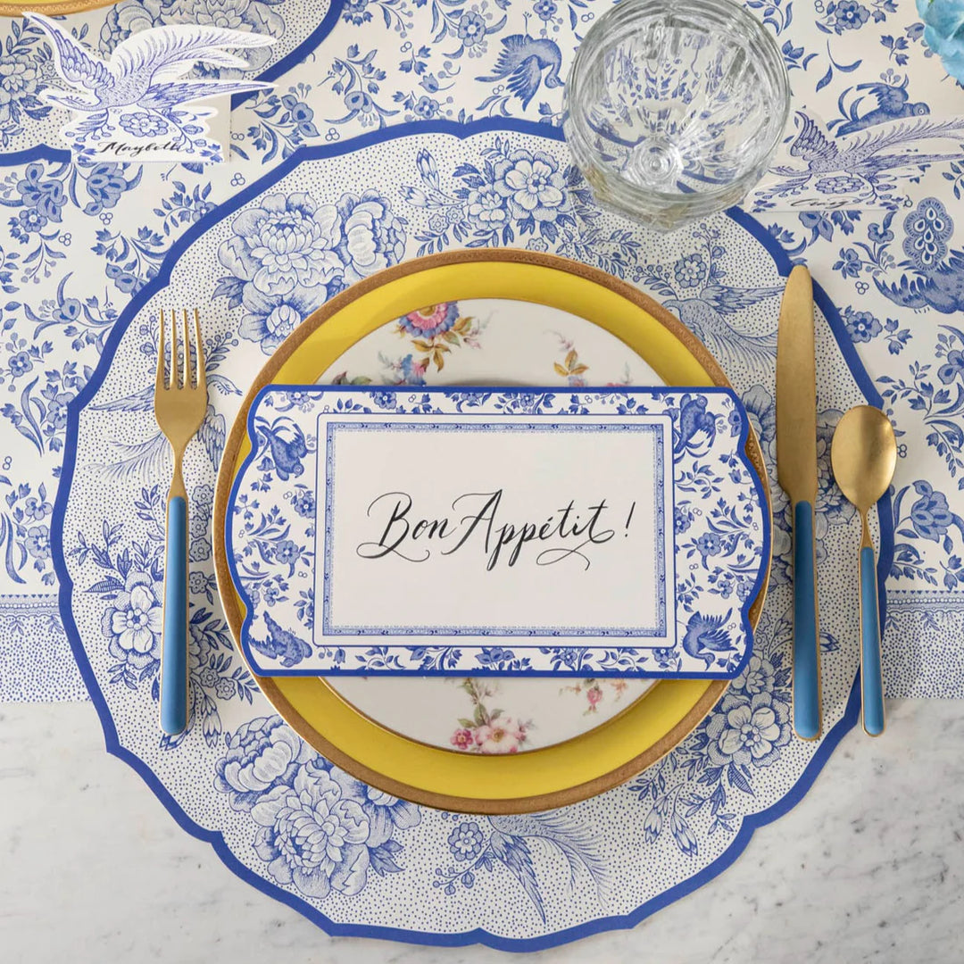 Regal Peacock Table Card by Hester & Cook