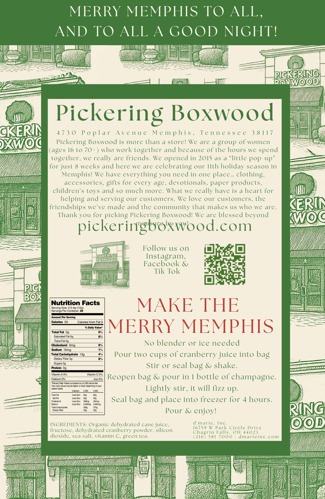 Merry Memphis Cocktail Slush Mix