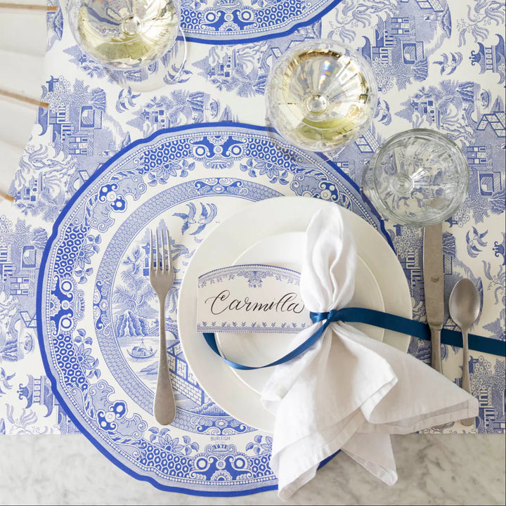 Die-Cut Blue Willow Plate Placemat