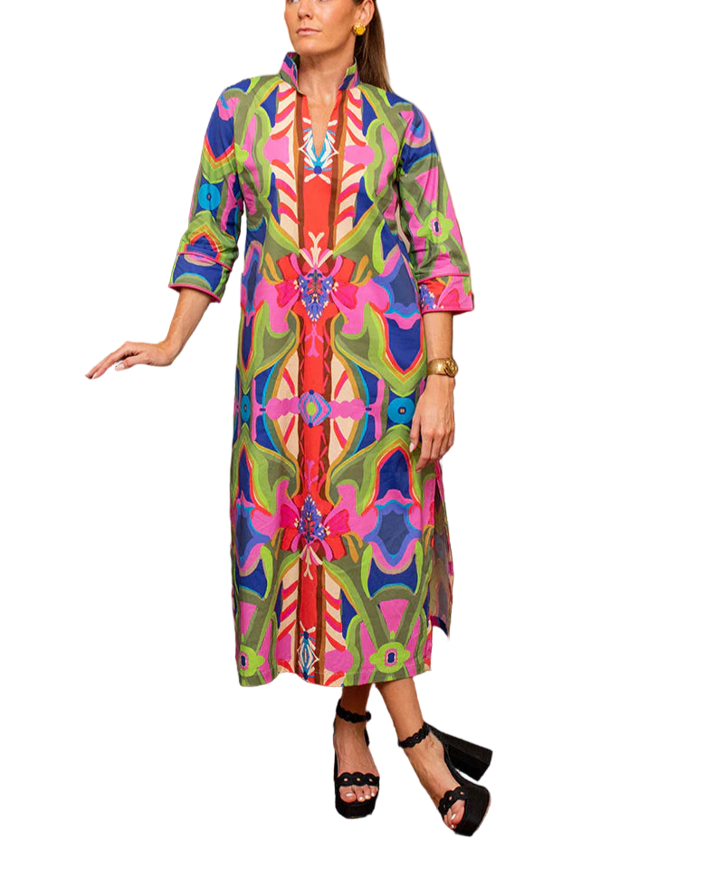 
Classic Bouvier style cut with stand up collar, pockets & side slits.
5 inch self banded cuff with classic piping.
Made of an easy, polished, breathable cotton. 97% cotton poplin. 3% spandex.
Printed and handmade in the USA.
Optional Obi Sash sold separately.
In between sizes? Our designs include a little extra room, so sizing down is often your best bet for the perfect fit.