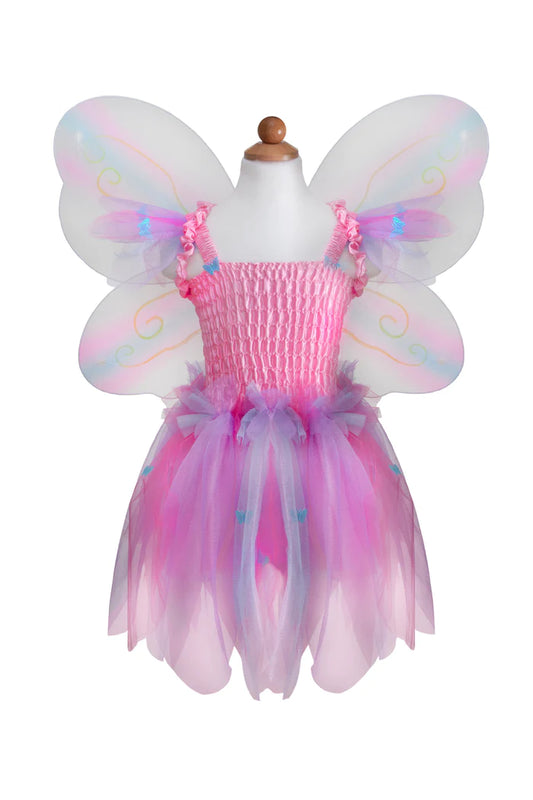 Butterfly Children's Dress with Wings & Wand