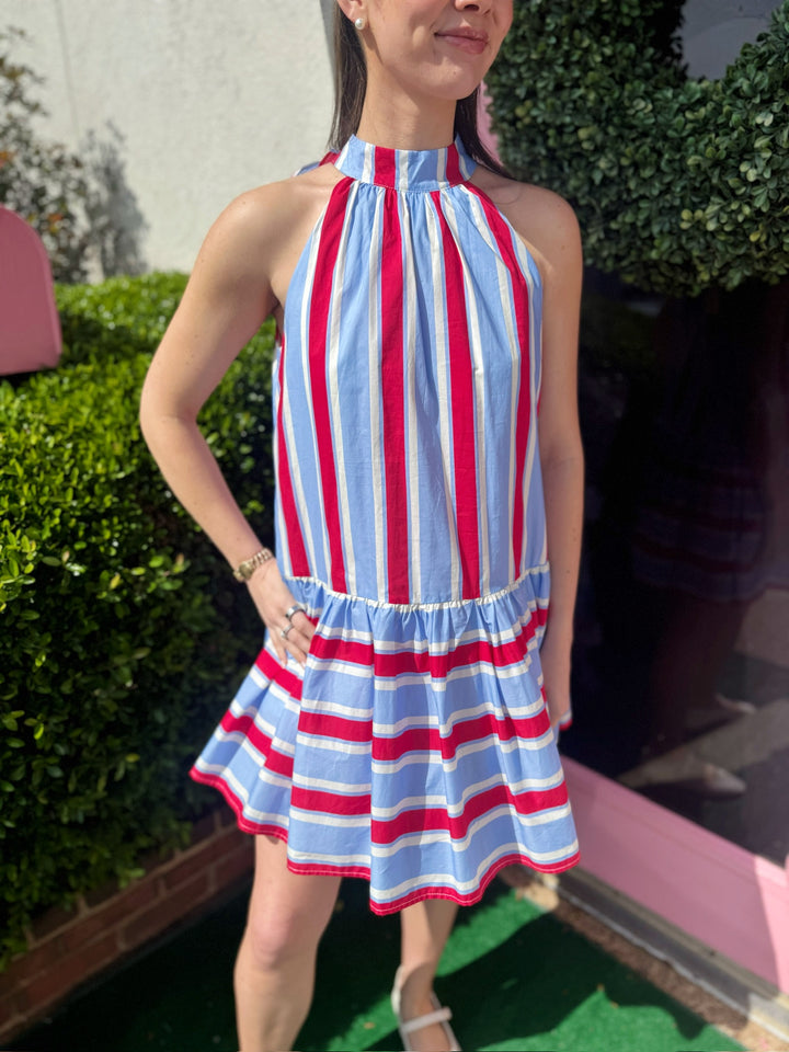 Bella Striped Sleeveless Dress
