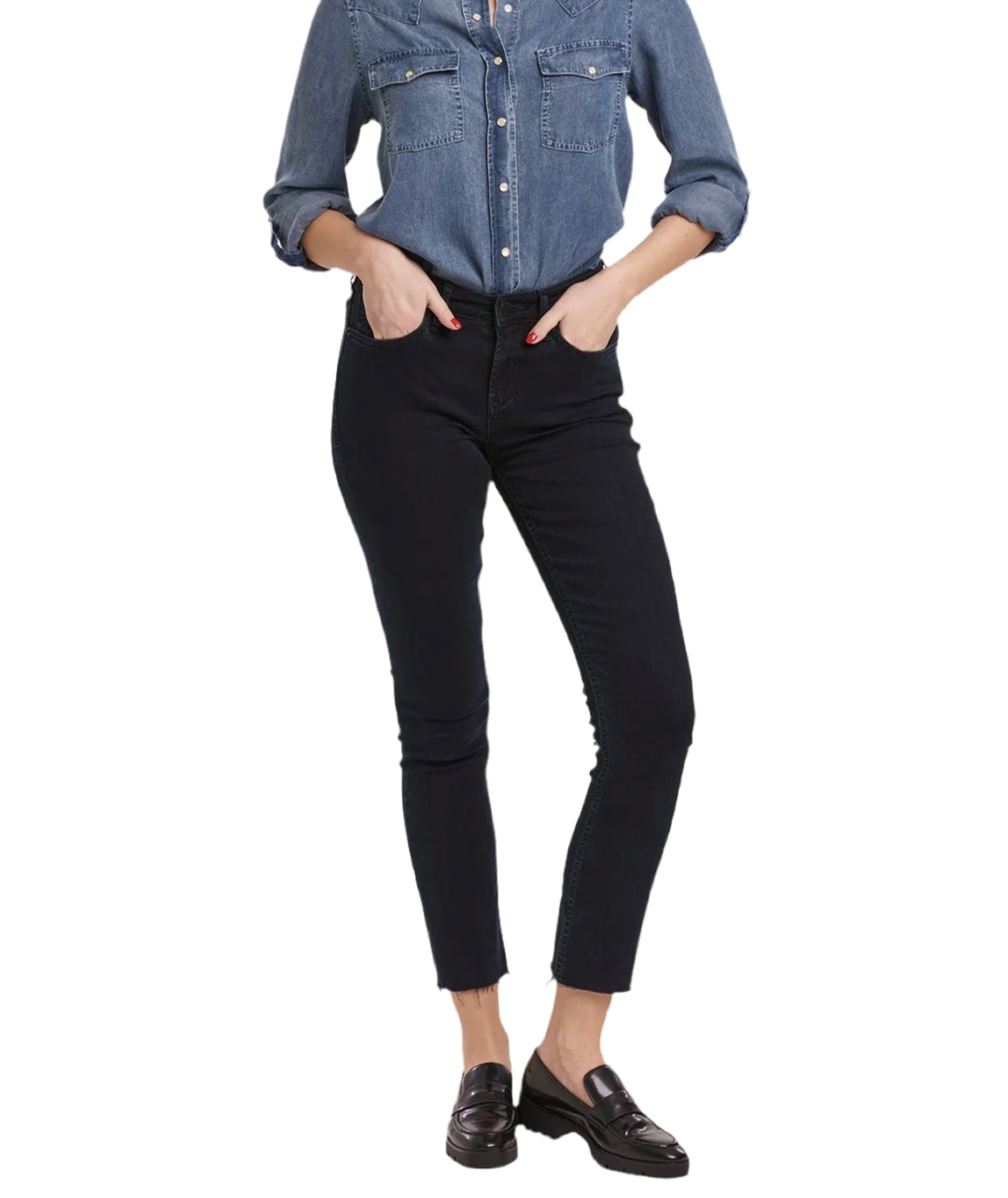 Blaire Mid Rise Slim Straight Jean in Yorkville by Dear John