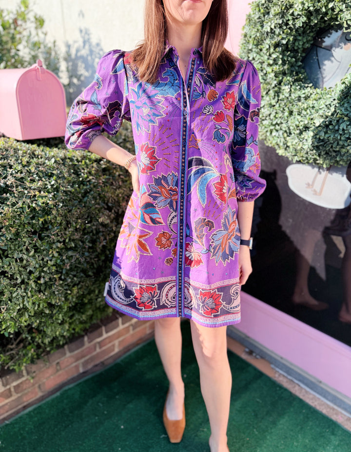 Ava Dress in Purple Sparkles