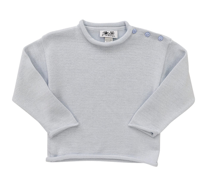 sky blue rollneck sweater