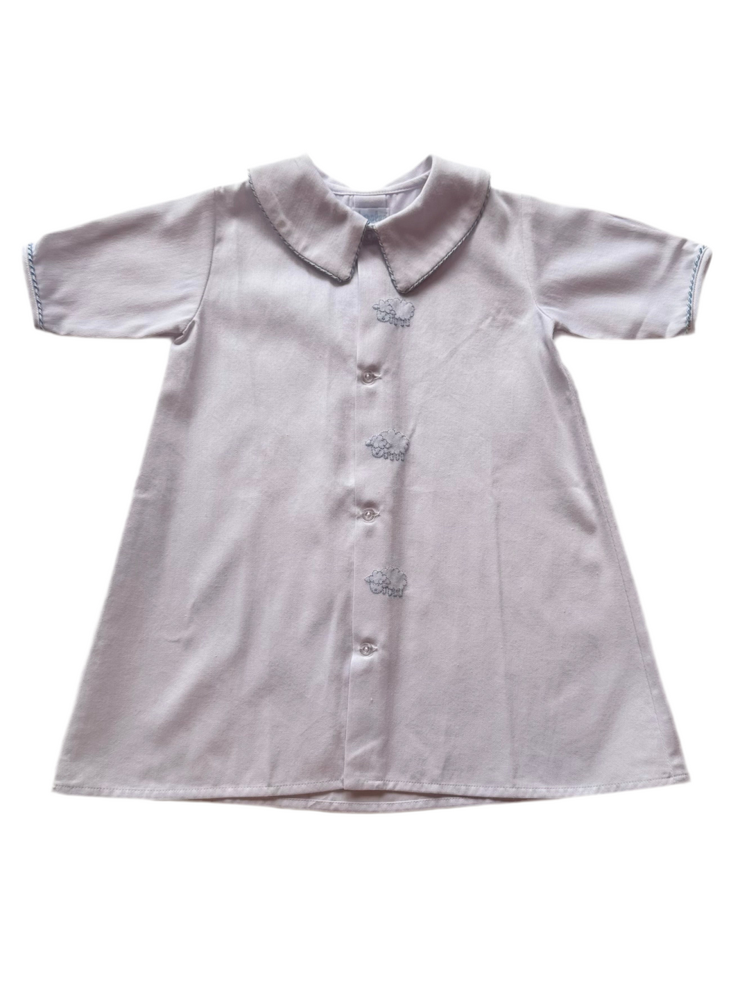 Embroidered Lambs Pique Daygown by Auraluz
