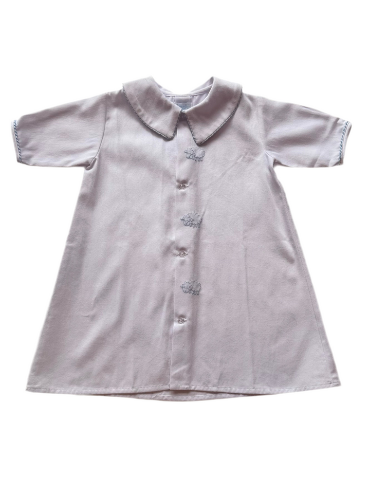 Embroidered Lambs Pique Daygown by Auraluz