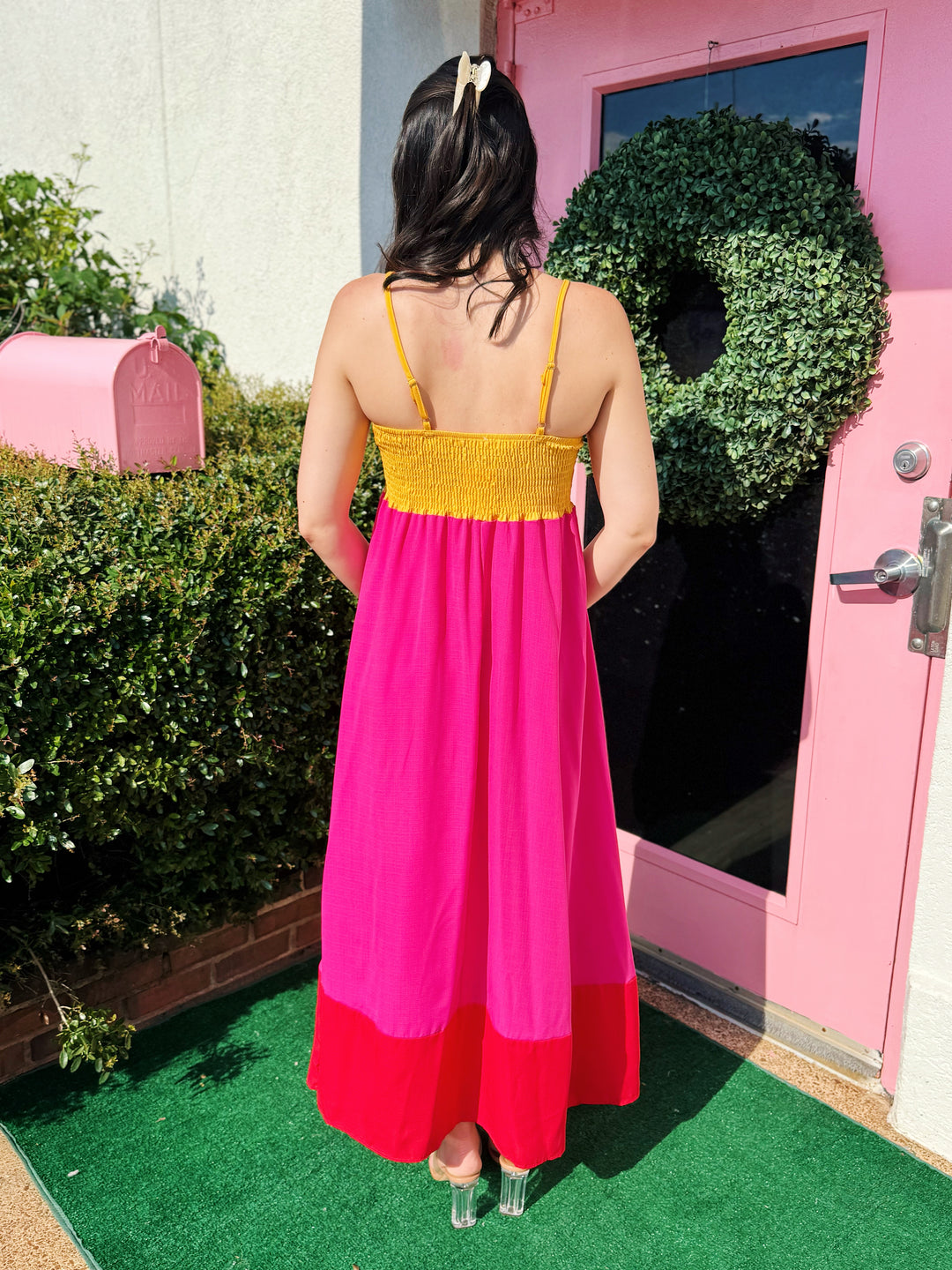 Angela Contrast Maxi Dress