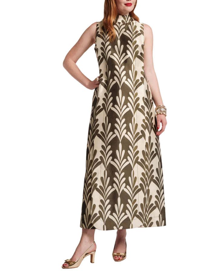 Carlyle Maxi Dress in Royal Palm Oyster