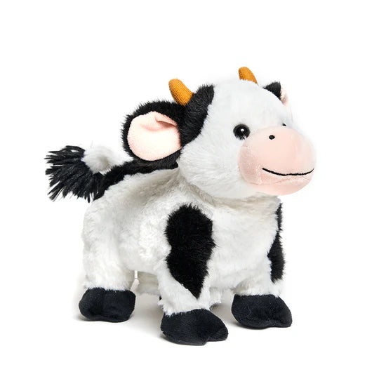 It's time to get up and moooooove! This little cow loves to walk around and wag his tail while singing "Old MacDonald." 