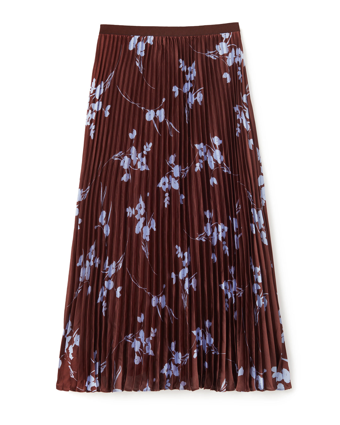 The Claudia Skirt moves like a breeze across still water—pleats that flutter, florals that draw the eye and carries divine elegance and artistry.

Signature Print: Espresso-toned florals in drapey pleated satin
Pull-On Comfort: Smooth elastic waistband for an easy fit
Light Movement: Fully lined for coverage without weight