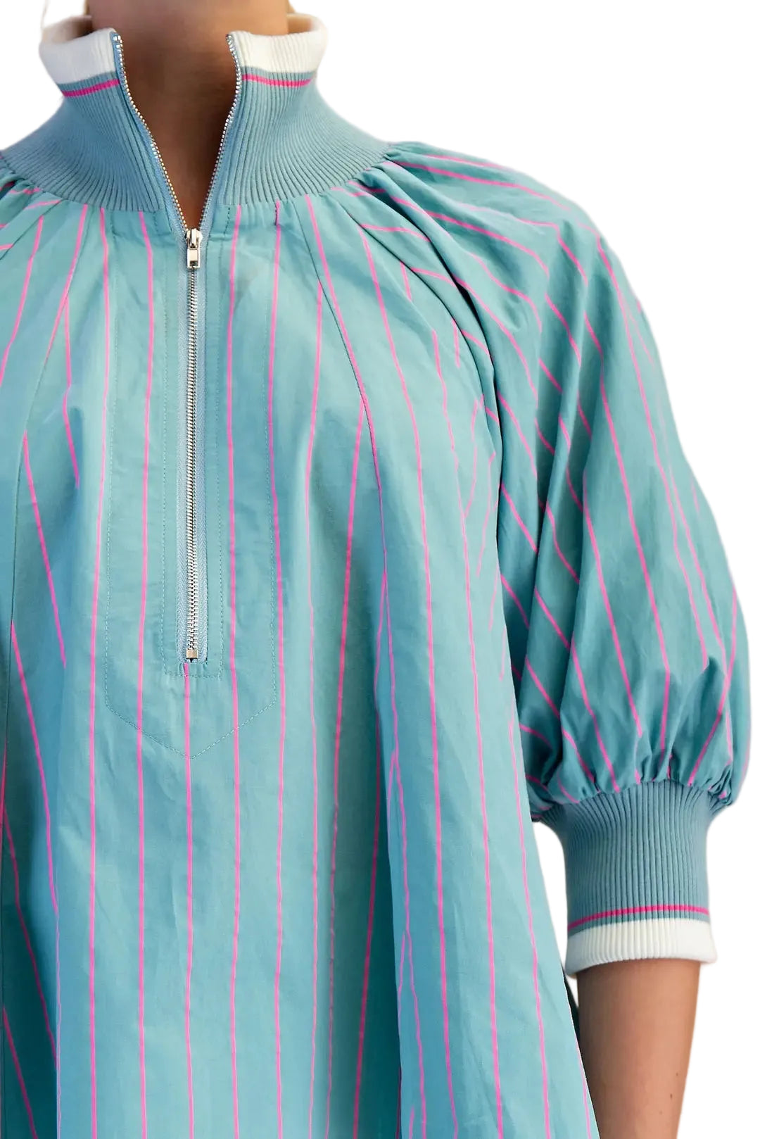 Cierra Mock Neck Top - Pickering Boxwood
