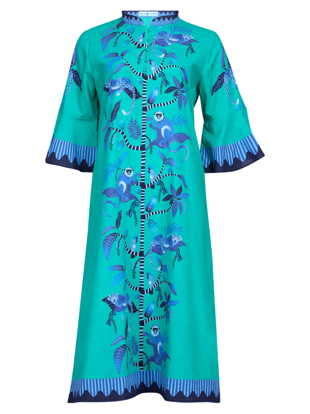 Como Midi in Menagerie Green by Isla Payal - Pickering Boxwood