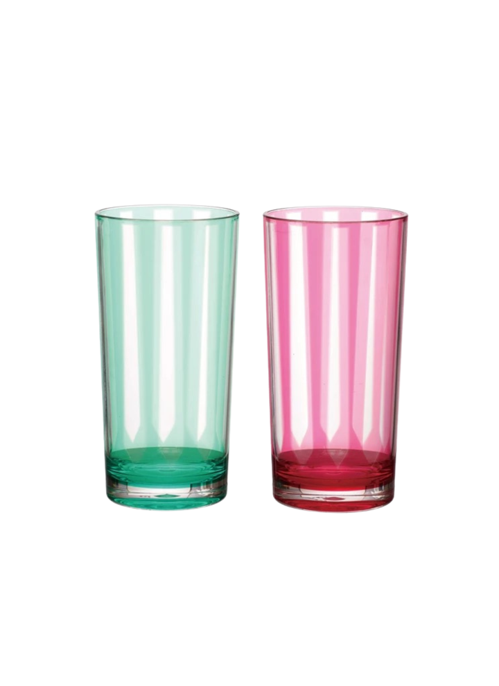 20oz Striped Acrylic Drinking Glass - Pickering Boxwood