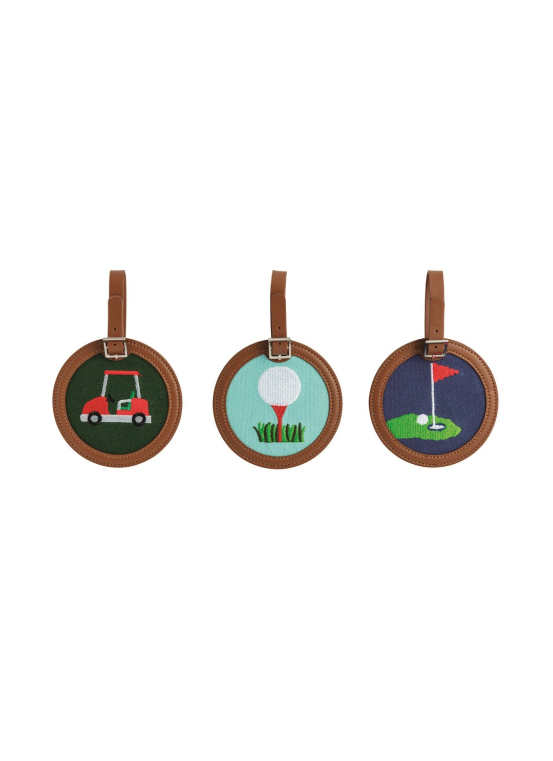 Needlepoint Golf Bag Tags - Pickering Boxwood