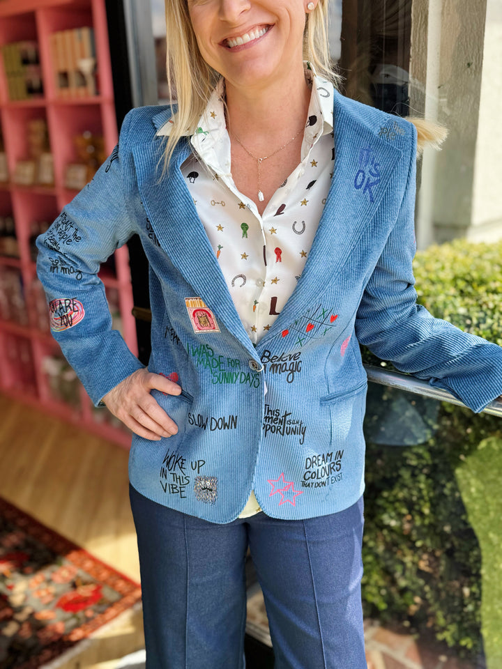 Helen Graffiti Azulado Jacket by Vilagallo