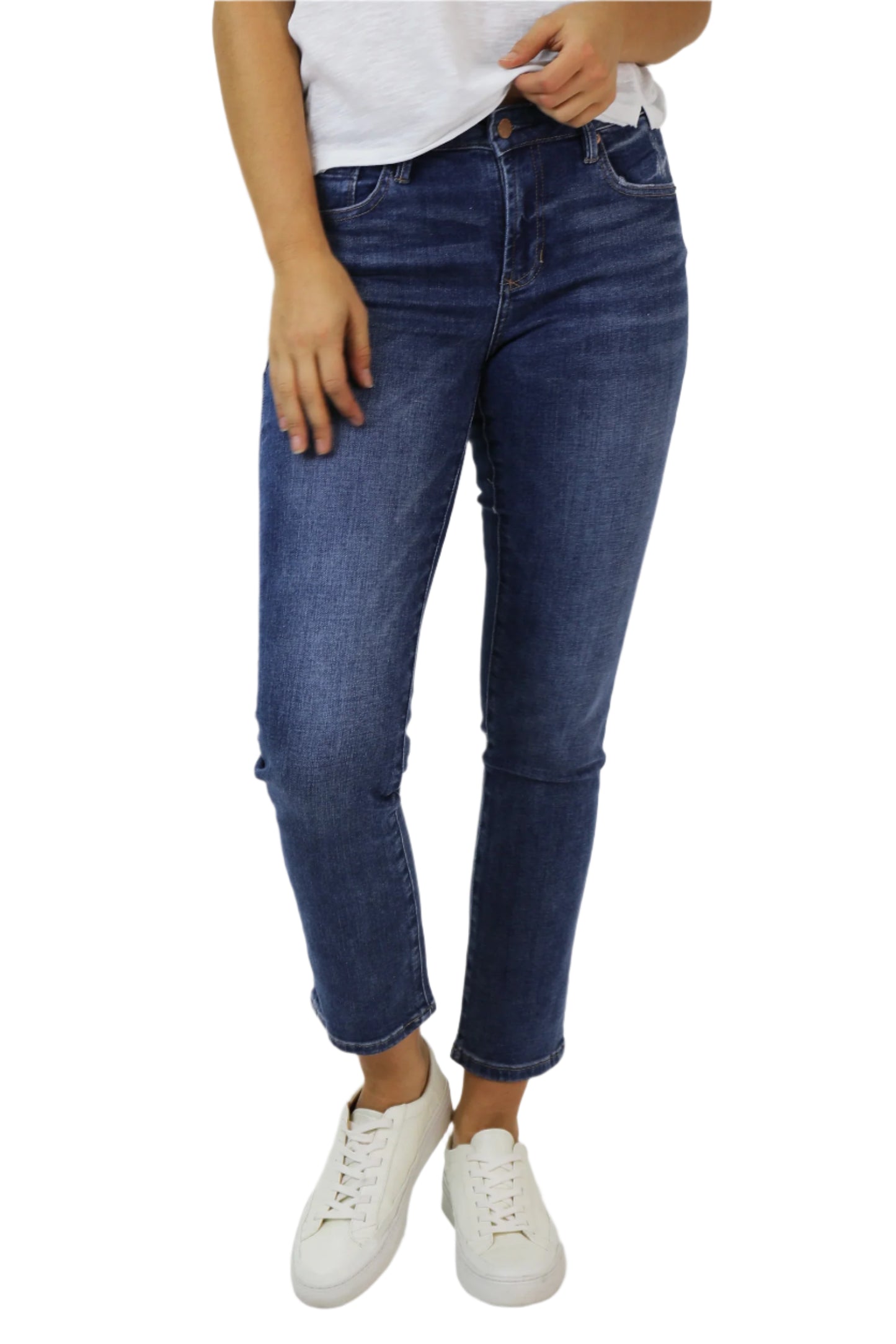 Blaire High Rise Ankle Straight Jeans in South Bay by Dear John