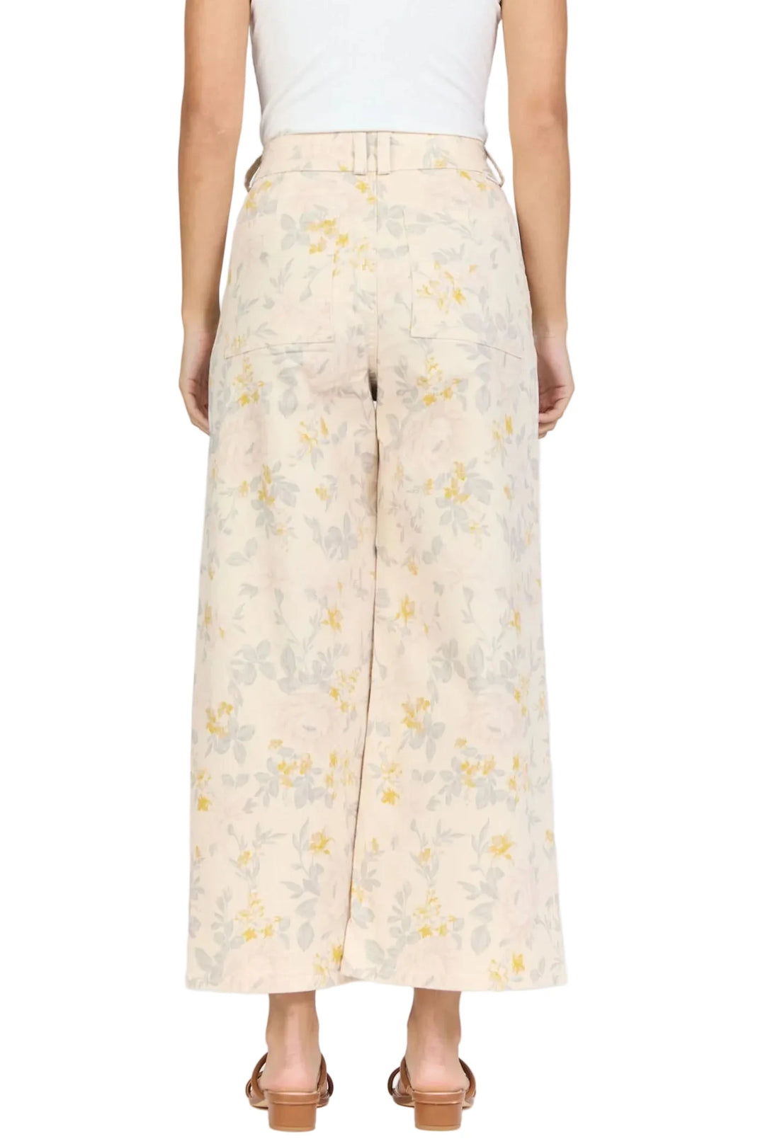 Audrey High Rise Wide Leg Cropped Jeans in Tuscan Bouquet by Dear John
