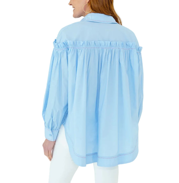 Everyone loves the Miriam Top — a relaxed, flowy swing style designed for an effortless oversized look. Made to lay loose and easy, this lightweight cotton poplin piece delivers comfort without sacrificing style. The playful color stitching detail adds just the right pop, giving this everyday favorite a fun and elevated finish.

Easy, breezy, and designed to move with you, the Miriam Top is the perfect throw-on-and-go style you’ll reach for again and again.

Size 1 fits 0-4
Size 2 fits 6-12