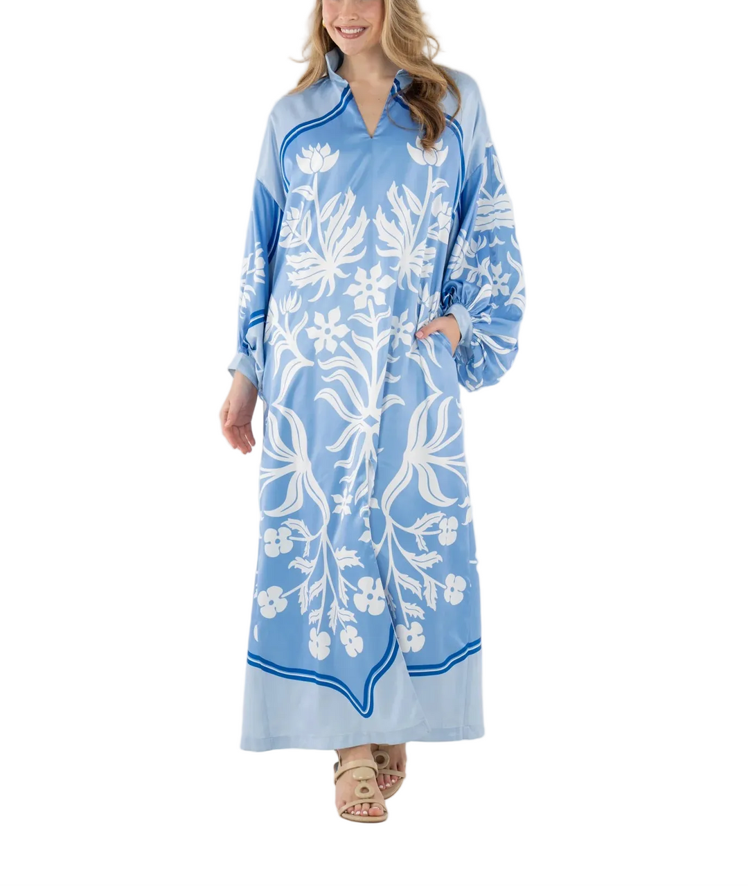 Fiona Dress in Dutch Tile by Emily McCarthy Pickering Boxwood Fiona Dress in Dutch Tile by Emily McCarthy Pickering Boxwood