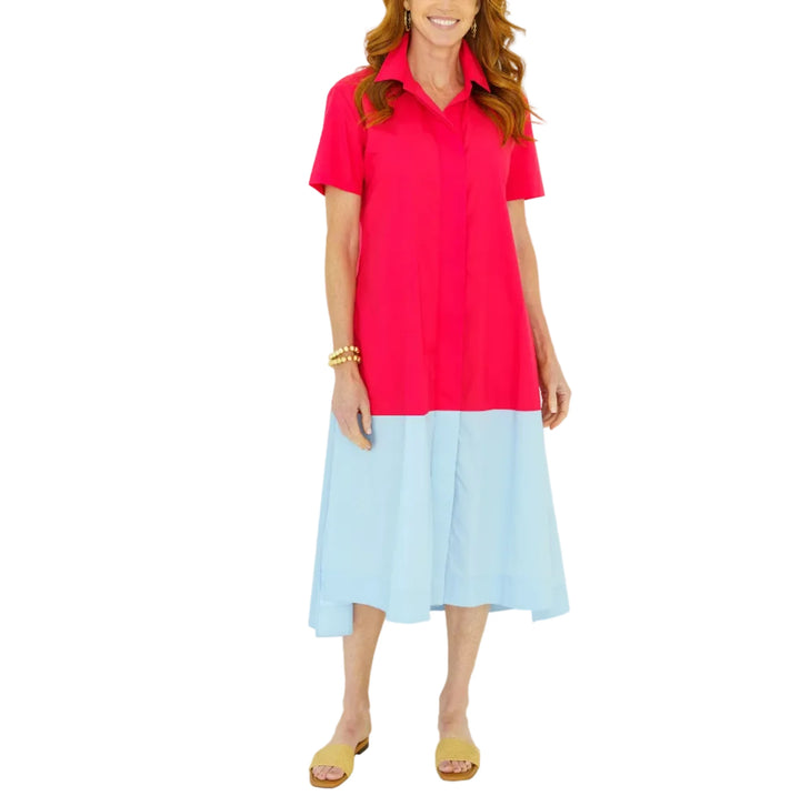 The Millie Dress is a fun and easy A-line shirt dress designed for effortless everyday style. Crafted in crisp cotton poplin, this flattering silhouette features a classic collar, short sleeves, and an easy fit that moves beautifully with you. Polished yet relaxed, it’s the perfect throw-on-and-go piece that keeps you looking chic without trying too hard. And of course, it has pockets.

Simple, timeless, and endlessly wearable, the Millie Dress is an everyday favorite you’ll reach for again and again.

Size