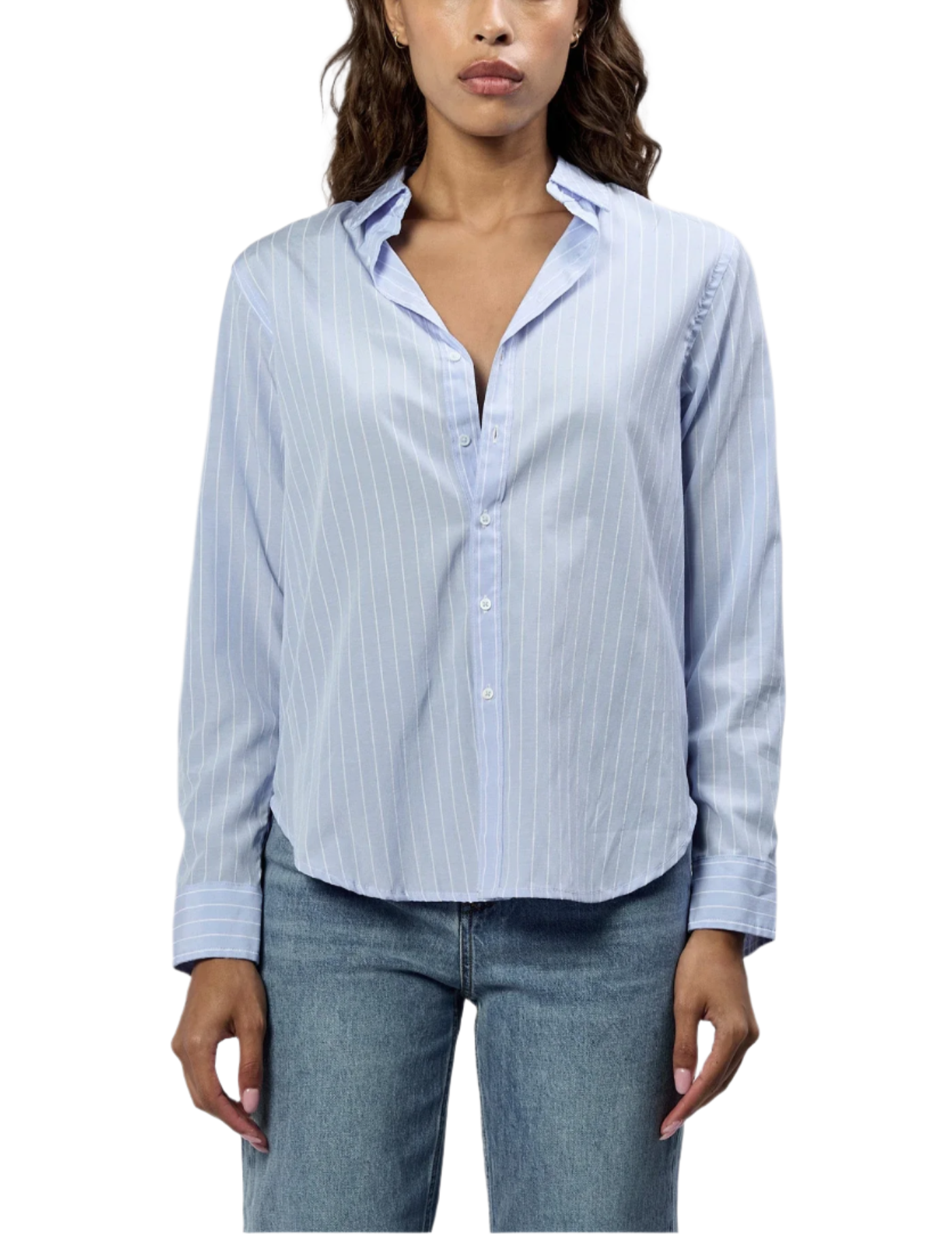 The Lolita button-up long sleeve boyfriend fit shirt is an essential addition to every closet. Designed with a relaxed silhouette, it offers a perfect balance between style and comfort, making it a must-have for those seeking comfortable yet functional clothing. The classic button-up front with a crisp collar and adjustable sleeve cuffs adds a touch of sophistication, ensuring this shirt is a versatile outfit choice for both casual and chic occasions.

55% POLYESTER, 45% COTTON
Machine wash cold, Tumble dry