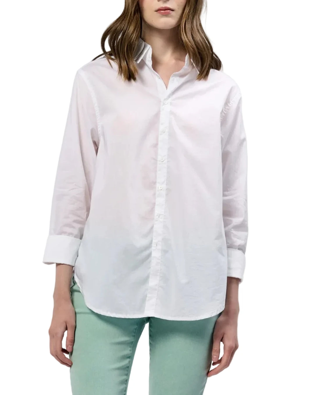 Lolita Poplin Shirt in White by Dear John - Pickering Boxwood