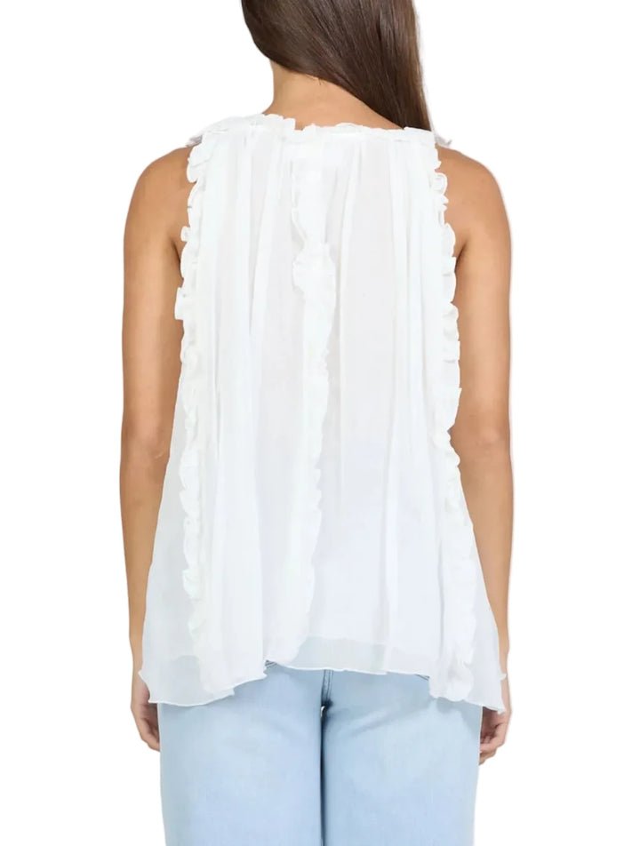 Renata Ruffle Scoop Neck Top by Dear John
