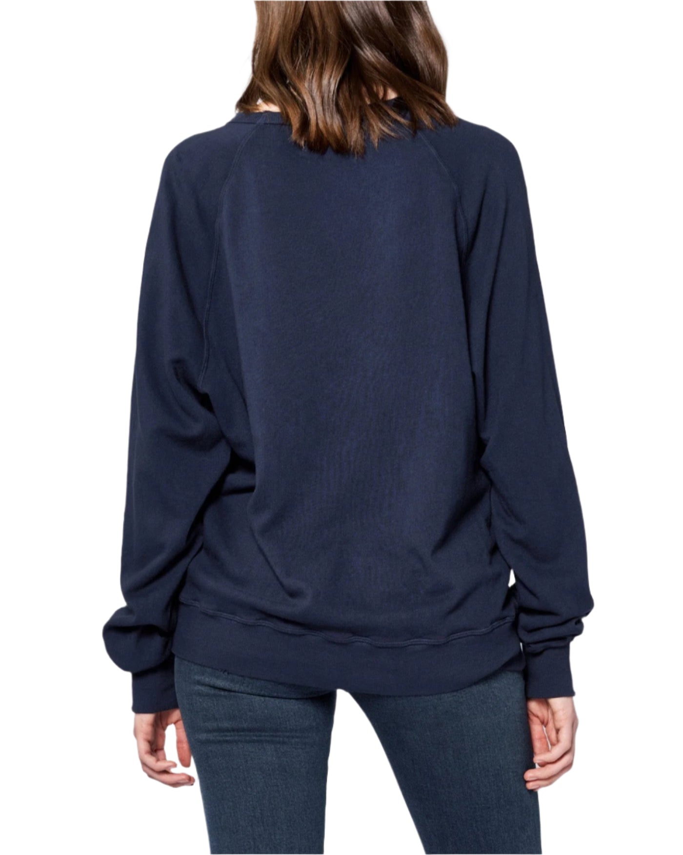 Raglan sleeve relaxed fit sweater with crew neck. This vintage washed piece is in timeless coloration perfect for your lifestyle, this versatile top is made for comfort &amp; just can't wait to snuggle right in.