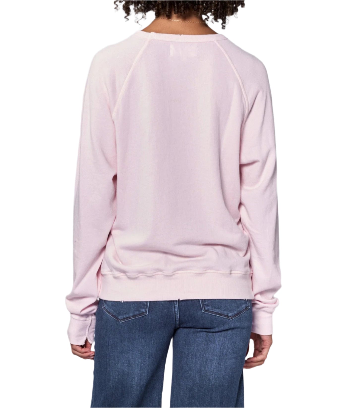 Raglan sleeve relaxed fit sweater with crew neck. This vintage washed piece is in timeless coloration perfect for your lifestyle, this versatile top is made for comfort &amp; just can't wait to snuggle right in.