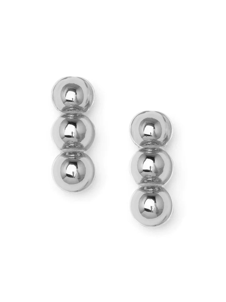 Lucite Covered Metal Beaded Earrings