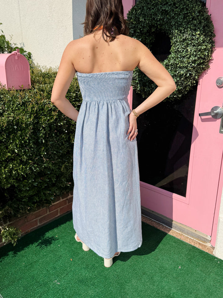 Milard Strapless Midi Dress