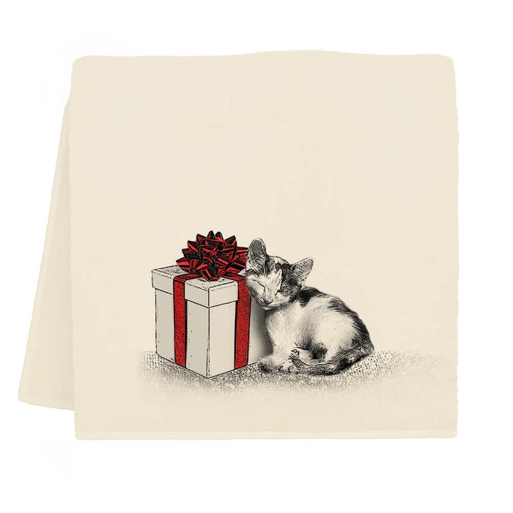 Pet Santa Hat Tea Towel