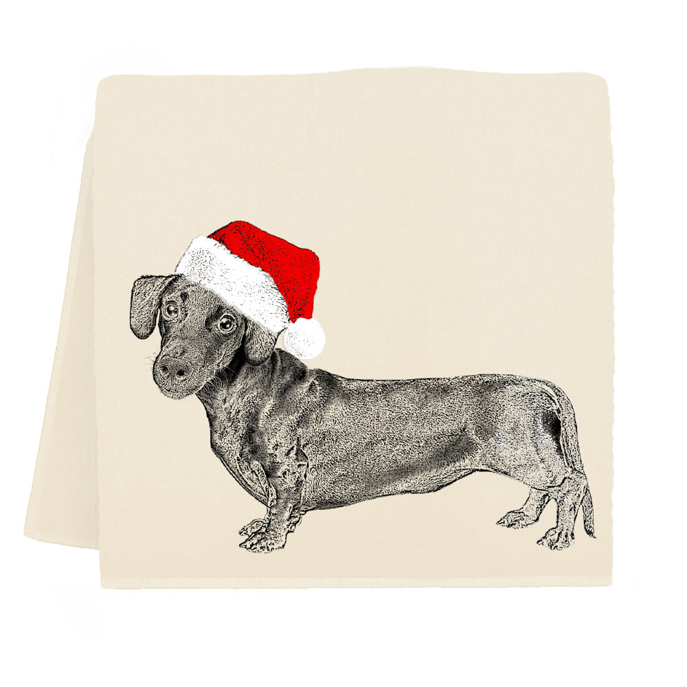 Pet Santa Hat Tea Towel