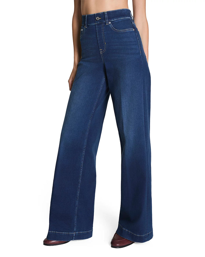 Pull On Wide Leg Jean in Pacific Wash by Spanx
