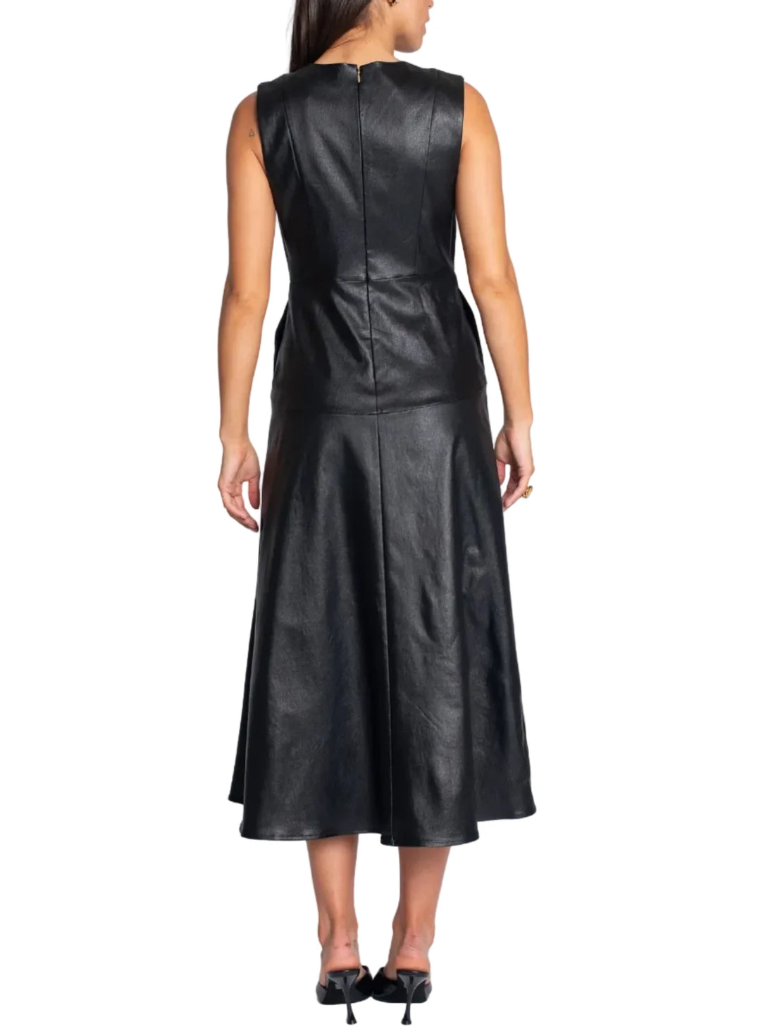 Claire Dress in Black Metallic Denim by Elizabeth James The Label
